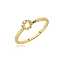 ANEL CIRCULO COM ZIRCÔNIAS CRISTAIS - BANHADO A OURO