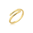 ANEL DUAS HASTES FINAS - BANHADO A OURO