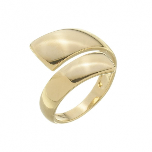 ANEL DUAS HASTES GROSSAS - BANHADO A OURO