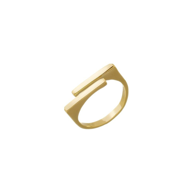 ANEL ESPELHADO FINO - BANHADO A OURO