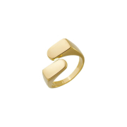 ANEL ESPELHADO GROSSO - BANHADO A OURO