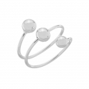 ANEL ESPIRAL 3 BOLINHAS - BANHADO A RÓDIO BRANCO