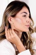 ANEL ESTRELA COM BOLINHAS NO ARO BANHADO A OURO