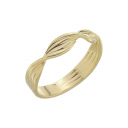 ANEL FINO TORCIDO - BANHADO A OURO