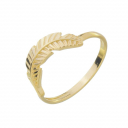 ANEL FOLHA FINA - BANHADO A OURO