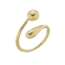 ANEL GOTA E BOLINHA - BANHADO A OURO