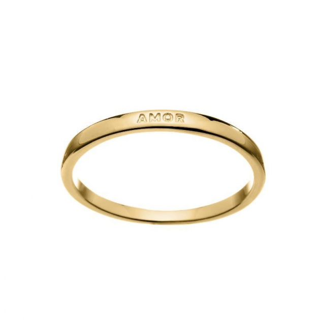 ANEL LISO AMOR - OURO