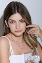 ANEL ONDULADO LISO  BANHADO A OURO