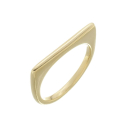 ANEL RETO LISO FINO CAROL - BANHADO A OURO