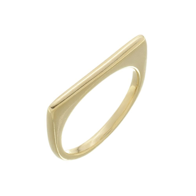 ANEL RETO LISO FINO CAROL - BANHADO A OURO