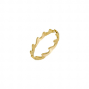 ANEL VARIAS ONDAS - BANHADO A OURO