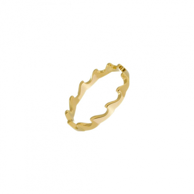 ANEL VARIAS ONDAS - BANHADO A OURO