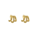 BRINCO 3 GARRAS COM UMA CRAVEJADA - BANHADO A OURO