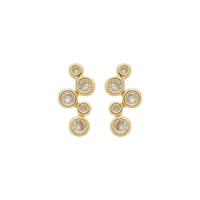 BRINCO 5 ZIRCÔNIAS - BANHADO A OURO