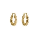 BRINCO ARGOLA BAGUETE - BANHADO A OURO