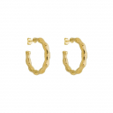 BRINCO ARGOLA BAMBU - BANHADO A OURO
