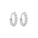 BRINCO ARGOLA BOLINHA PEQUENA - BANHADO A RÓDIO BRANCO (T-B)
