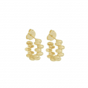 BRINCO ARGOLA COM DETALHES ANA - BANHADO A OURO