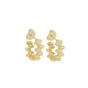 BRINCO ARGOLA COM DETALHES ANA - BANHADO A OURO