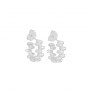 BRINCO ARGOLA COM DETALHES ANA - BANHADO A RÓDIO BRANCO