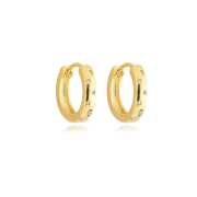 BRINCO ARGOLA COM ZIRCÔNIAS ESPAÇADAS GRANDE - BANHADO A OURO (T-E)