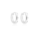 BRINCO ARGOLA COM ZIRCÔNIAS ESPAÇADAS GRANDE - BANHADO A RODIO BRANCO (T-E)