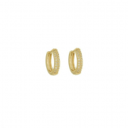 BRINCO ARGOLA CRAVEJADA G (MZ) - BANHADO A OURO