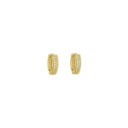 BRINCO ARGOLA CRAVEJADA M (MZ) - BANHADO A OURO