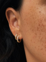 BRINCO ARGOLA CRAVEJADA M (MZ) - BANHADO A OURO