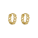 BRINCO ARGOLA ELOS KAREN G - BANHADO A OURO