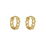 BRINCO ARGOLA ELOS KAREN G - BANHADO A OURO