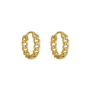 BRINCO ARGOLA ELOS KAREN M - BANHADO A OURO