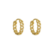 BRINCO ARGOLA ELOS KAREN M - BANHADO A OURO