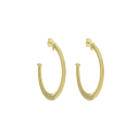 BRINCO ARGOLA GRANDE LISA - BANHADO A OURO