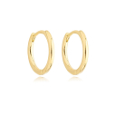 BRINCO ARGOLA LISA FINA GRANDE - BANHADO A OURO (T-G)