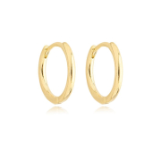 BRINCO ARGOLA LISA FINA GRANDE - BANHADO A OURO (T-G)