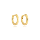 BRINCO ARGOLA LISA FINA MÉDIA - BANHADO A OURO (T-G)