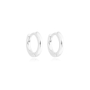 BRINCO ARGOLA LISA FINA MÉDIA - BANHADO A RODIO BRANCO (T-G)