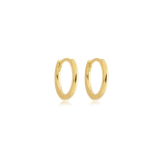 BRINCO ARGOLA LISA FINA PEQUENA - BANHADO A OURO (T-G)