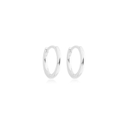 BRINCO ARGOLA LISA FINA PEQUENA - BANHADO A RODIO BRANCO (T-G)