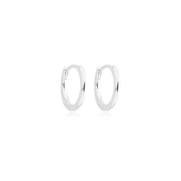 BRINCO ARGOLA LISA FINA PEQUENA - BANHADO A RODIO BRANCO (T-G)