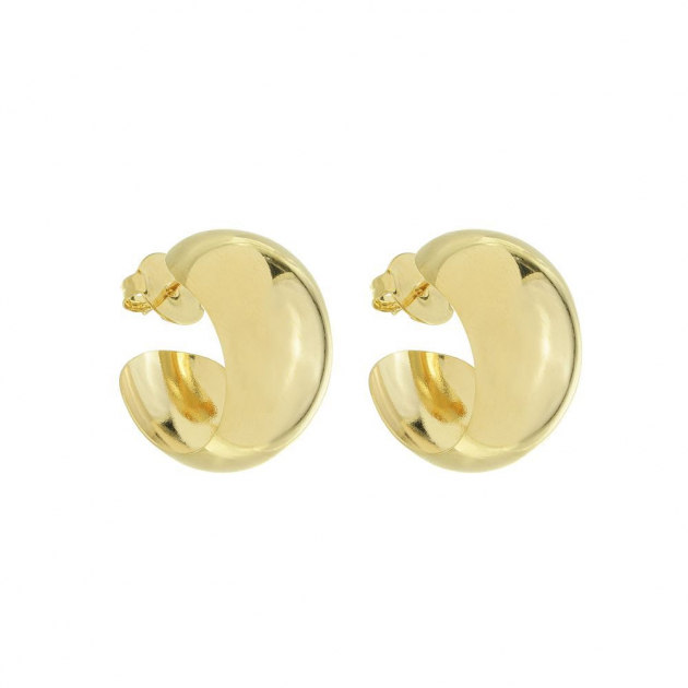 BRINCO ARGOLA LISA LETICIA - BANHADO A OURO