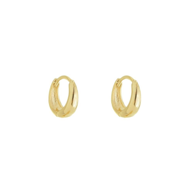 BRINCO ARGOLA LISA NINA P - BANHADO A OURO