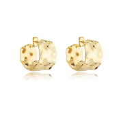 BRINCO ARGOLA MARTELADA - BANHADO A OURO