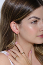 BRINCO ARGOLA MEDALHINHA LISA BANHADO A OURO