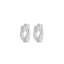 BRINCO ARGOLA ONDA PEQUENA - BANHADO A RÓDIO BRANCO (T-C)