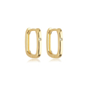 BRINCO ARGOLA QUADRADA GRANDE - BANHADO A OURO (T-D)