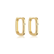 BRINCO ARGOLA QUADRADA GRANDE - BANHADO A OURO (T-D)