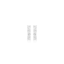 BRINCO BARRA 4 ZIRCÔNIAS CRISTAL M - BANHADO A RODIO BRANCO