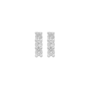 BRINCO BARRINHA 3 ZIRCÔNIAS - BANHADO A RÓDIO BRANCO
